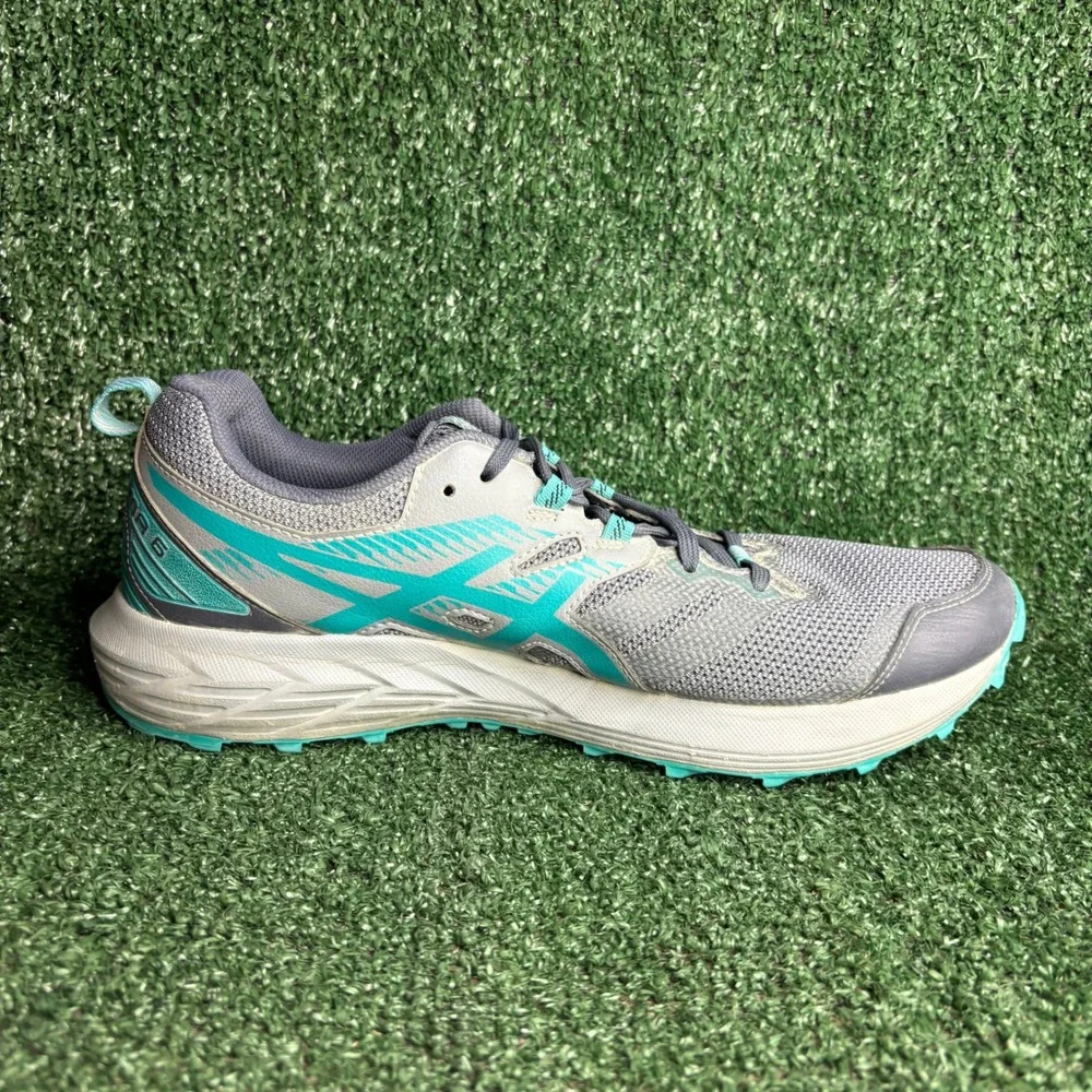 Asics Gel-Sonoma 6 Trail Running AmpliFoam Athletic Sneaker Grey‎ Teal Womens 11